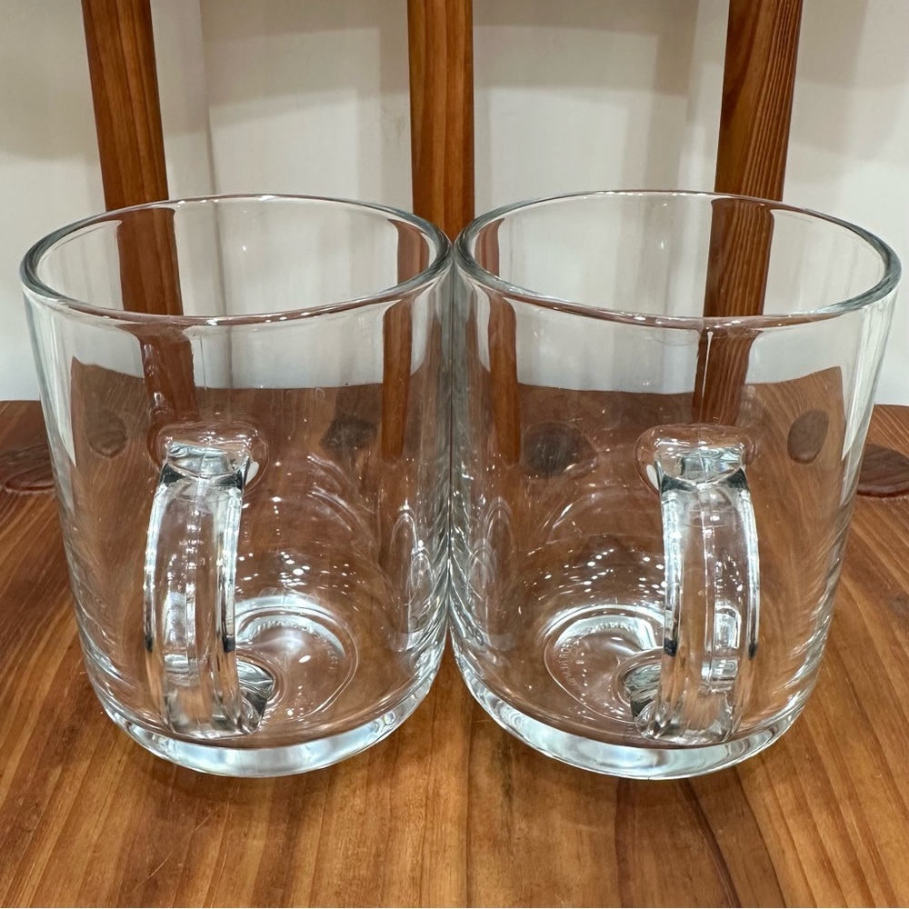 Set of 2 Konstantin Grcic Nespresso Clear Glass Coffee Mug Cups Made in France - Picture 2 of 5